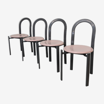 Suite de 4 chaises design 80s éditées par Samo