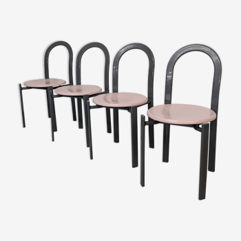 Suite of 4 80s design chairs published by Samo