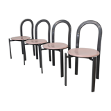 Suite of 4 80s design chairs published by Samo
