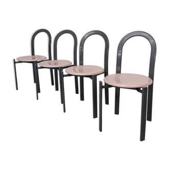 Suite de 4 chaises design 80s éditées par Samo