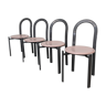 Suite de 4 chaises design 80s éditées par Samo