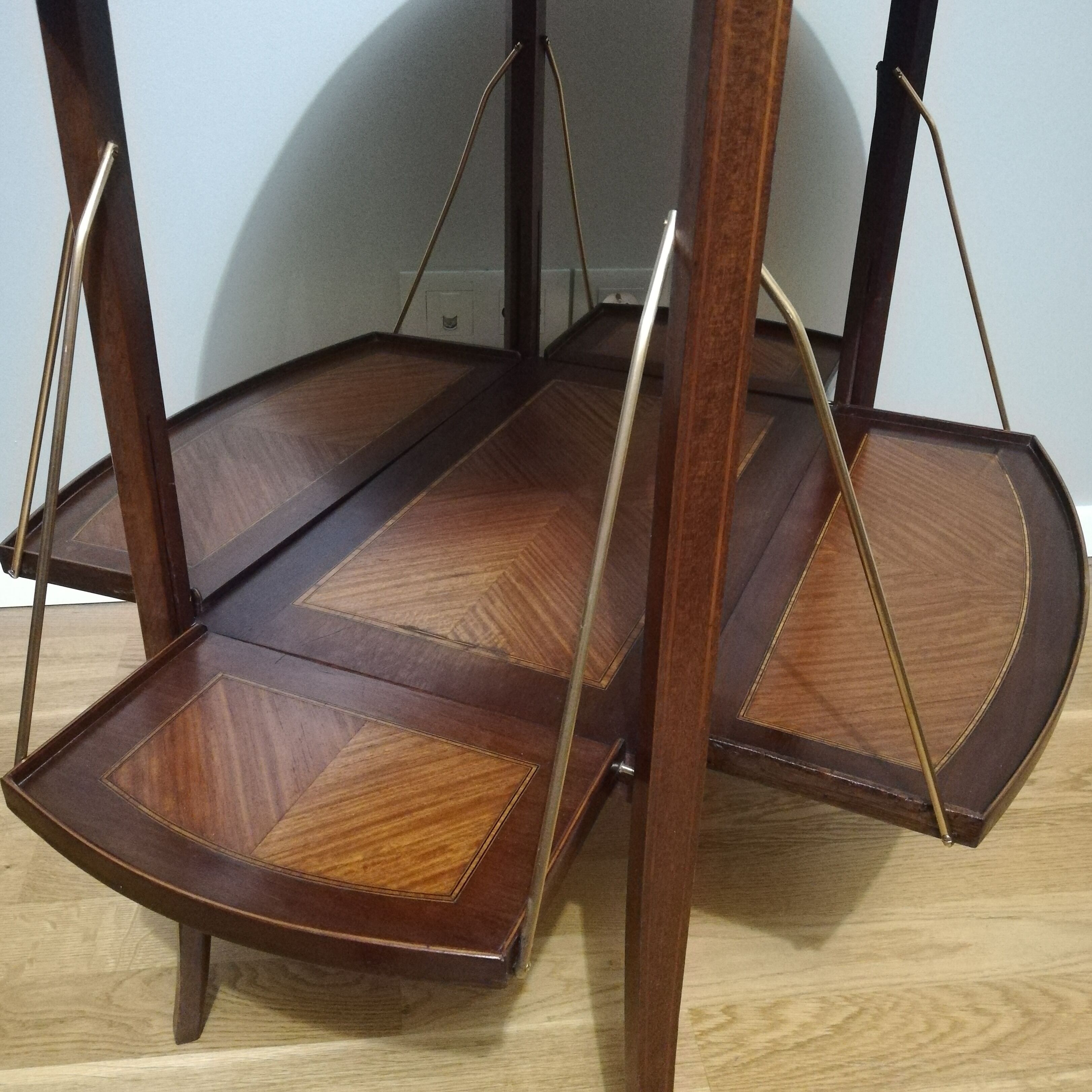 Art deco dessert in mahogany and marquetry