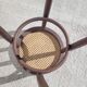 Tabouret bas ancien en cannage et bois courbé