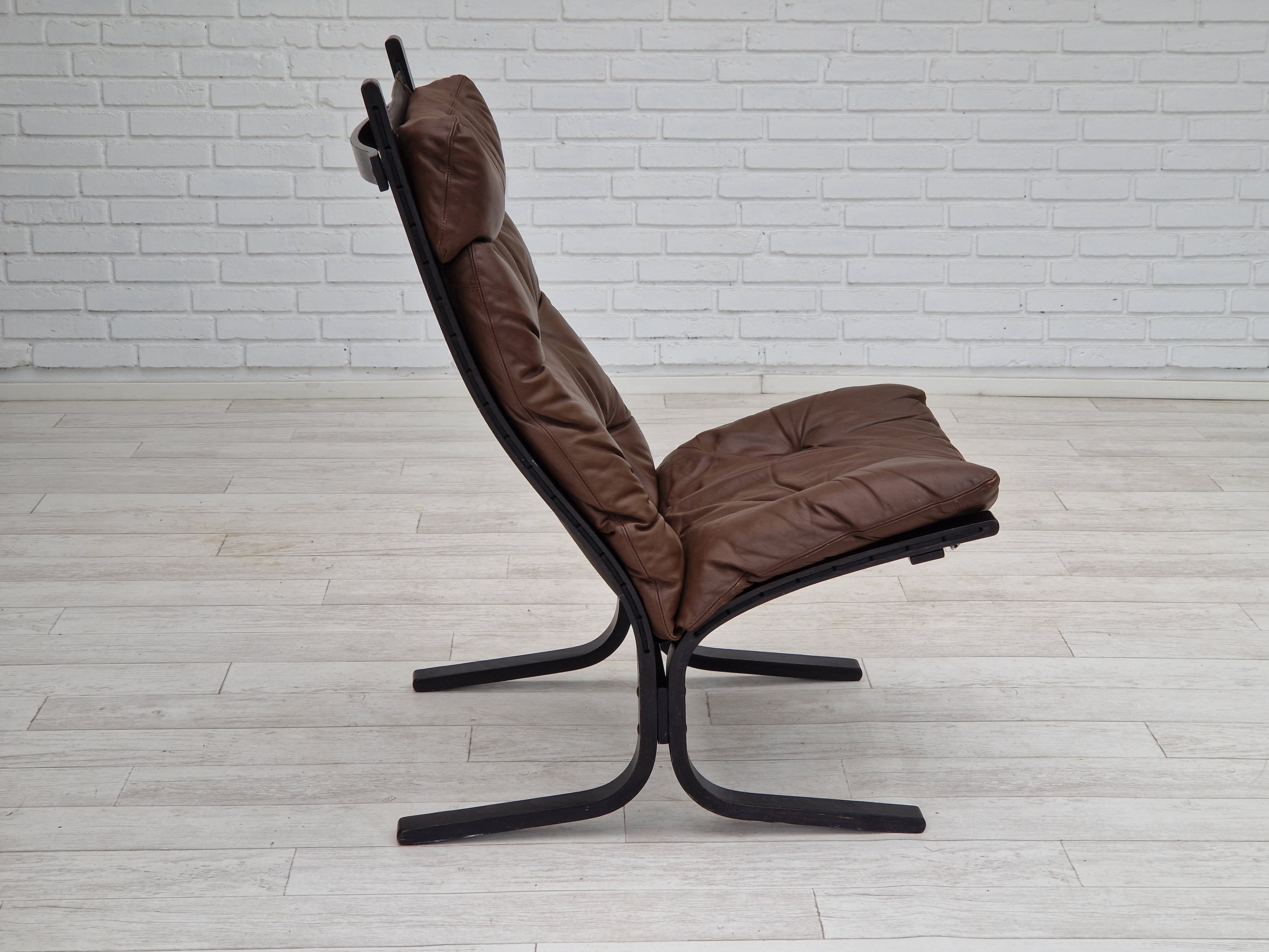 1960’s, Norwegian design, "Siesta" lounge chair by Ingmar Relling, leather, bentwood.