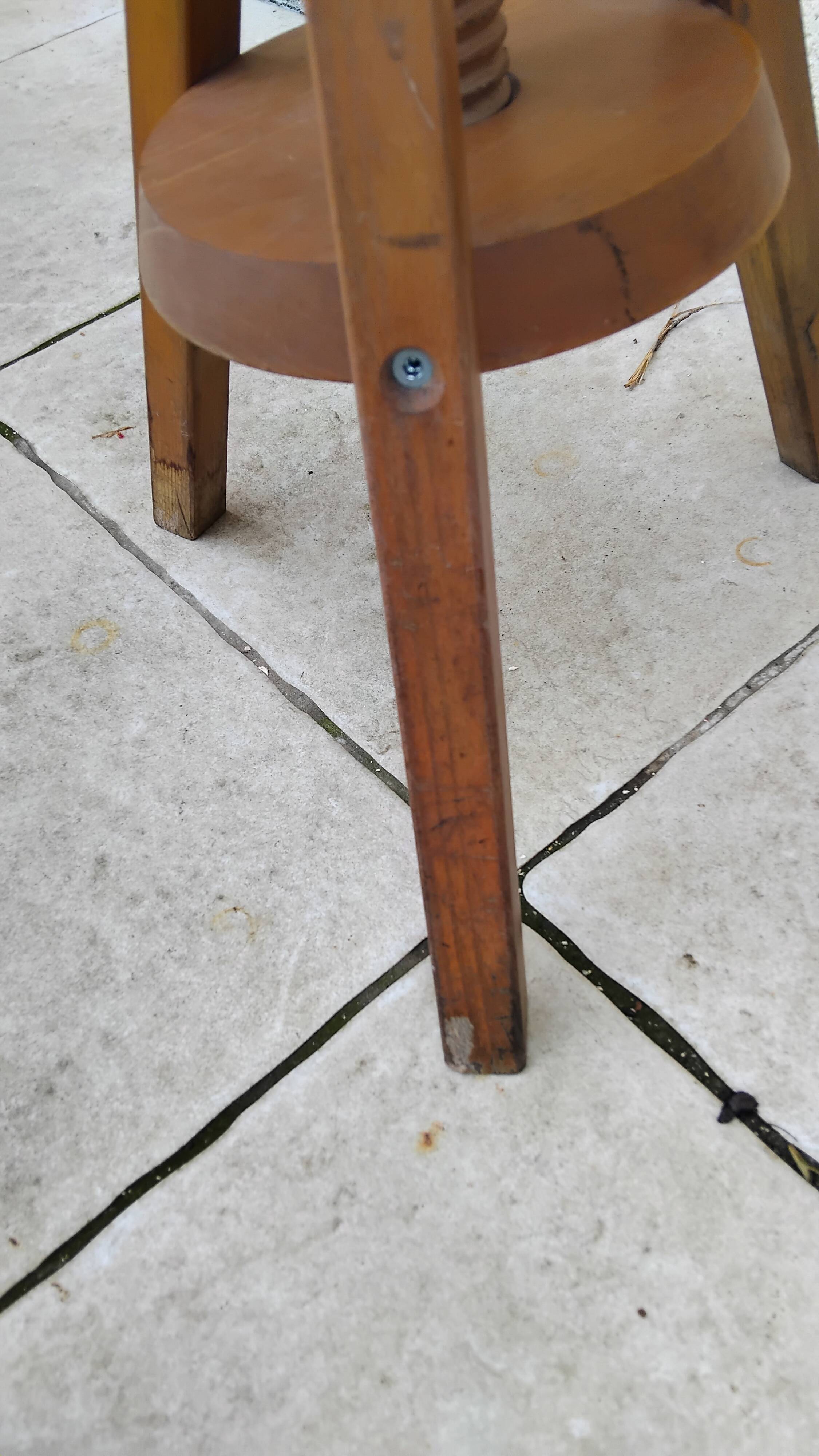 Vintage artist workshop screw stool