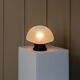 Murano Glass Shell Table Lamp in White with Blue Accent – Italian 1980s Vintage Space Age Design