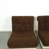 Fauteuil de l'ère spatiale marron avec plastique