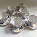 6 English cups Churchill Rosetta