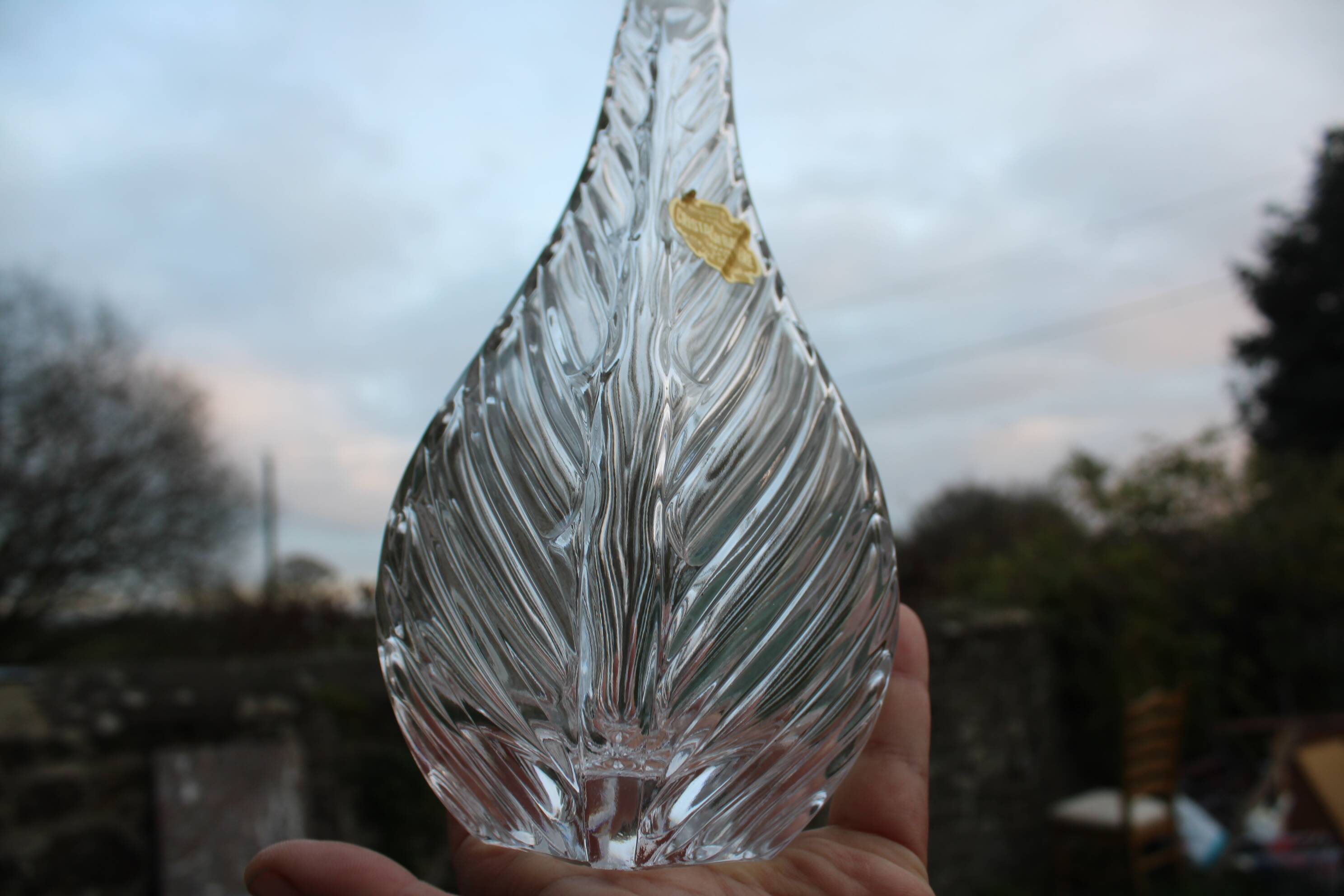 Bavarian crystal decanter + 8 glasses – with original box