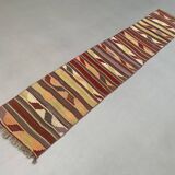 Old Turkish narrow Kilim Runner 265x52 cm shabby chic, vintage kelim