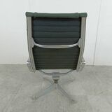 Charles & Ray Eames EA124 Lounge chair in black fabric, 1970s