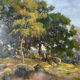 Tableau HST "Paysage de sous bois" signé Léon Pellenc (1819-1894)