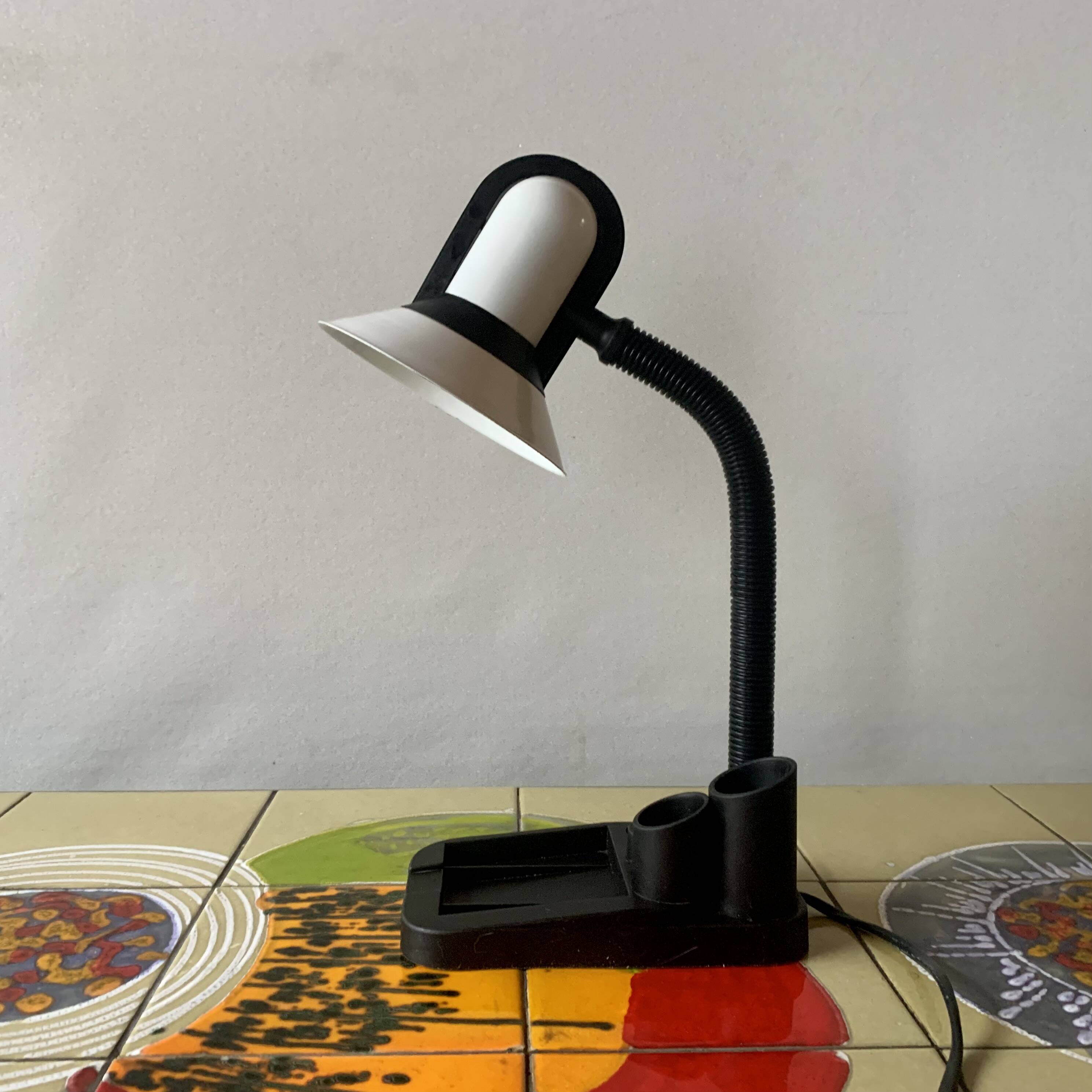 Fase vintage black and white desk lamp