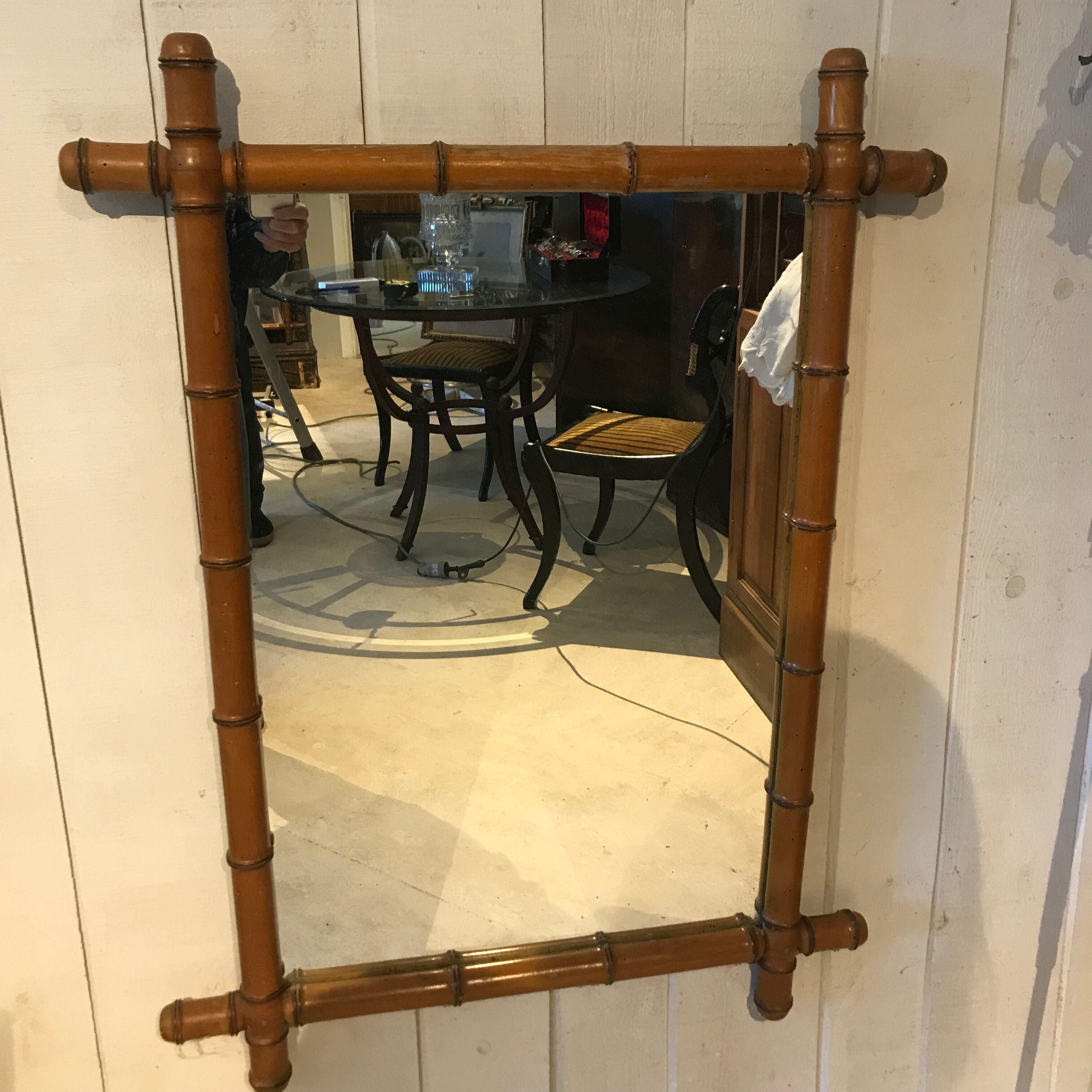 Bamboo mirror 69x92cm