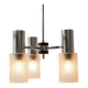 1970s vintage suspension, chrome, textured glass with a diamond point.