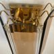 Pair of Italian smoked glass wall lights 1970