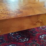 Table basse en loupe d'orme, par Roche Bobois, 1970