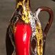 Ceramic bottle of vallauris polychrome enamel 25 cm