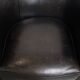 Set of 2  black/grey sheepskin leather club chairs