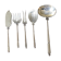 Service to mignardises in massive agent, 5 pieces. Debain hallmark, Alphonse "A goose D"