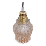 Lampe à poser art déco en globe ancien, lampe vintage artisanale