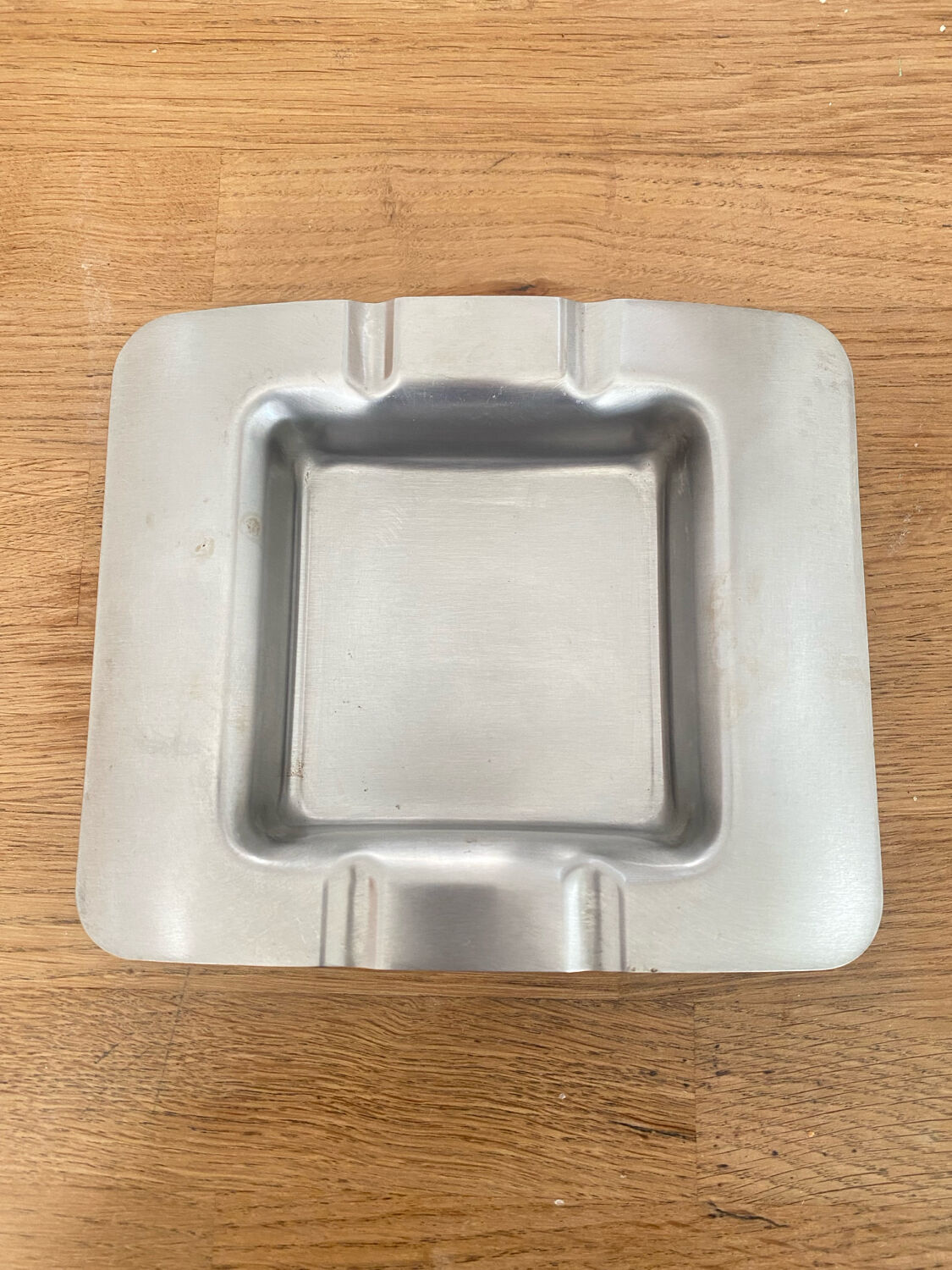 Vintage stainless steel ashtray and pocket tray