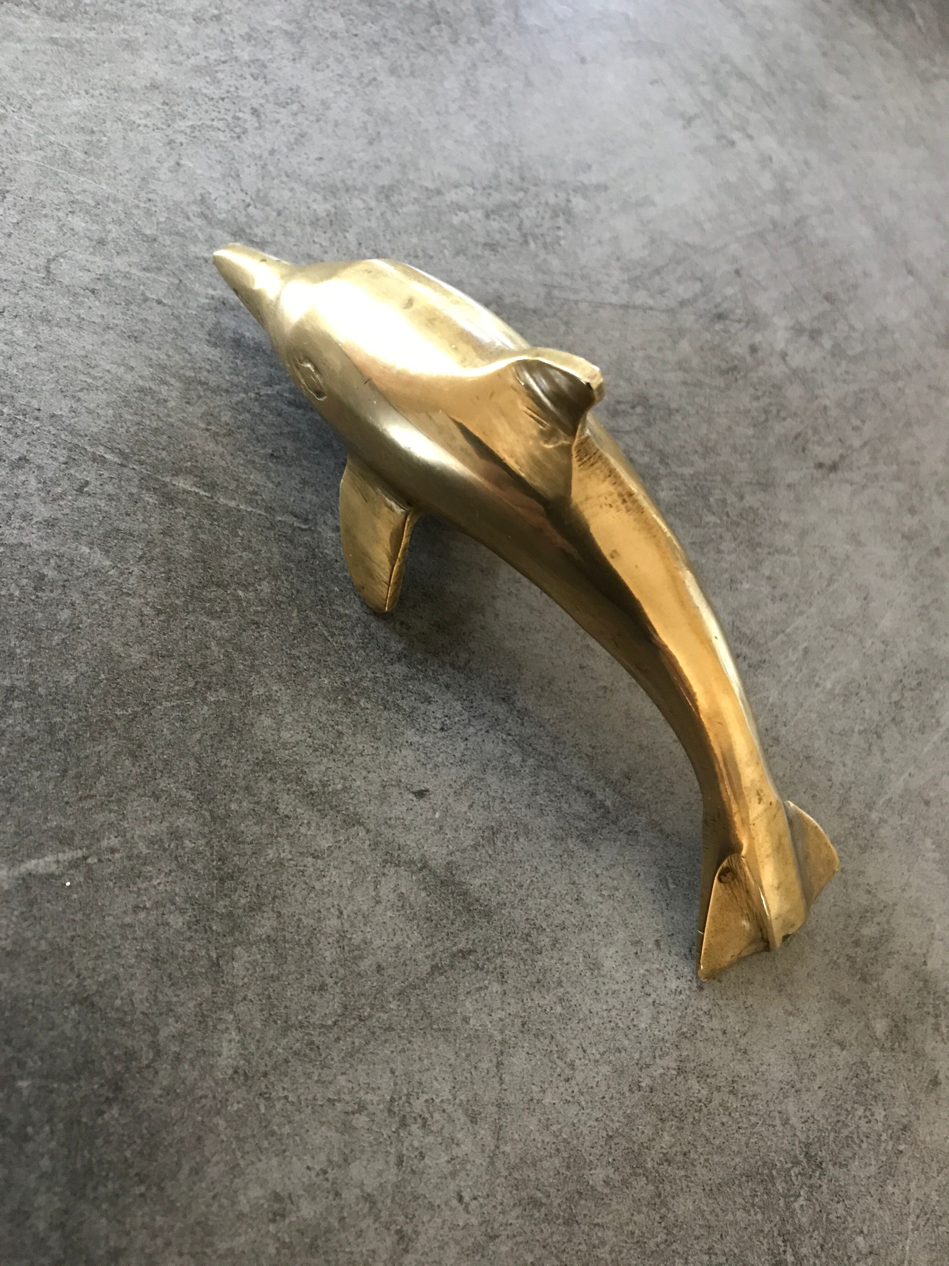Dolphin vintage solid brass - animal collection brass 12,5 cm