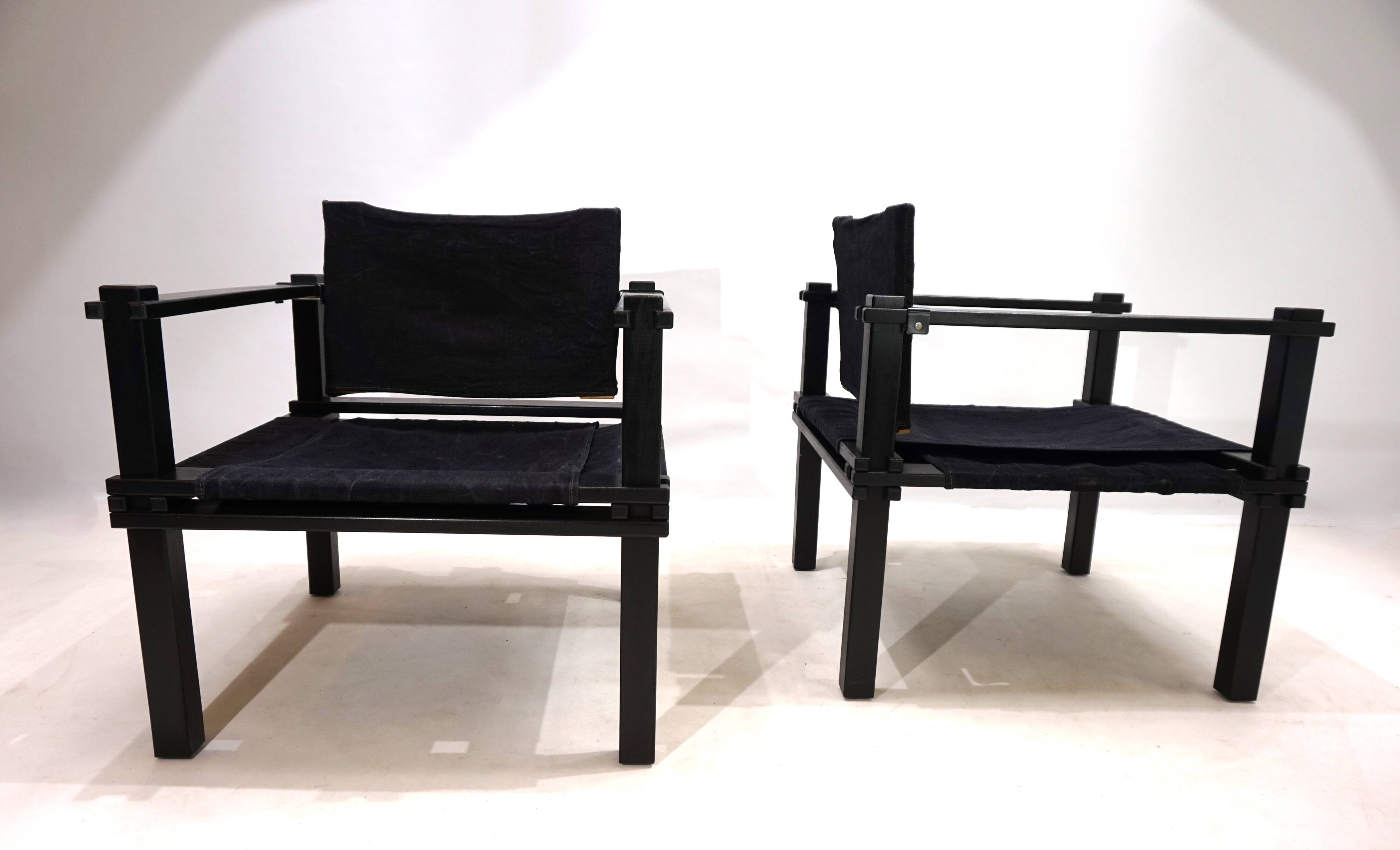 Bofinger set of 2 Farmer lounge chairs with table by Gerd Lange, 1960