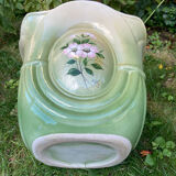 Art Deco flowerpot in very beautiful shades of green