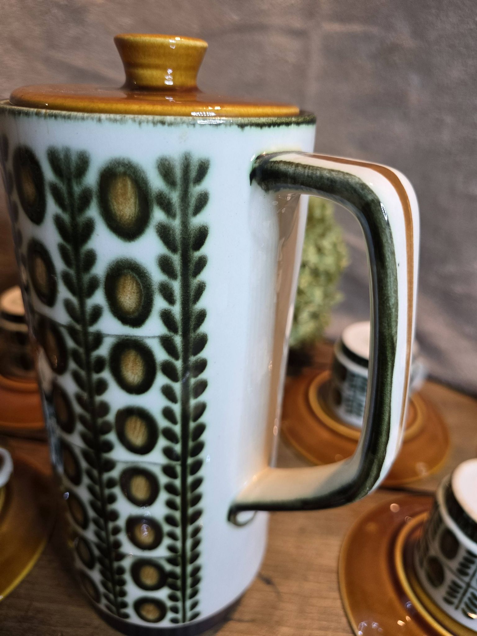 Boch la louvière – delta noix coffee service 1966 – vintage 25 pieces