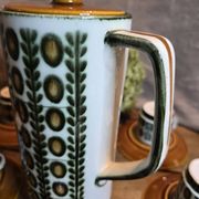 Boch la louvière – delta noix coffee service 1966 – vintage 25 pieces