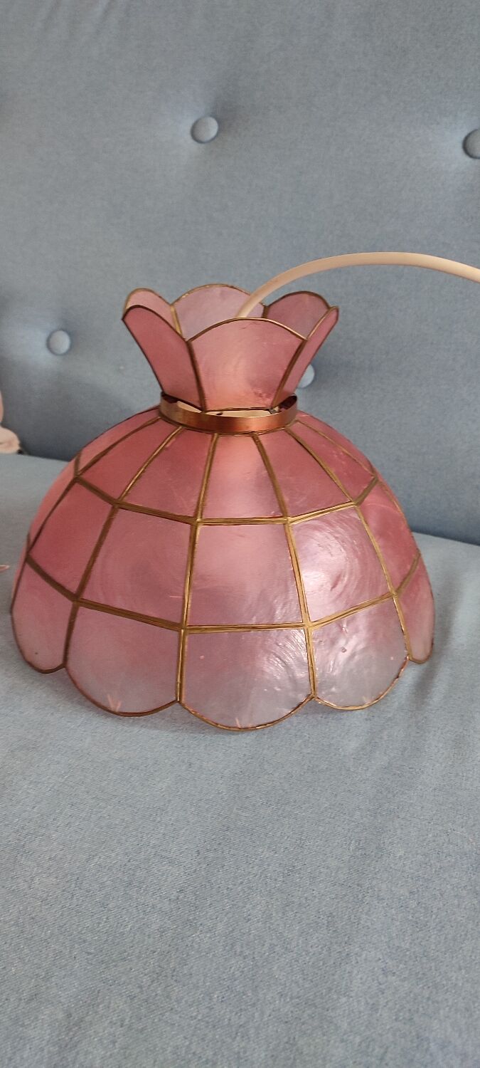 Pink mother-of-pearl chandelier