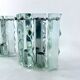 Set of two cut glass sconces by Zero Quattro, Italy 1970s