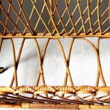 Vintage rattan cradle