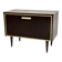 Meuble vitrine en bois et laiton mid-century avec éclairage intérieur