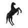 Early 20th Century Antique Leather Horse Sculpture with Glass Eyes