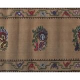 Vintage Turkish Oushak Handwoven Rug 52x409 cm