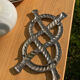 Vintage silver metal rope trivia