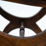 Pierre Lottier brown Spanish leather Slipper chairs by Almazan, 1950s