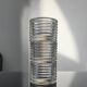 Set of 3 vintage ribbed pressed glass candle holders – 1970s