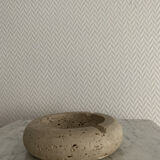 Vintage round stone ashtray