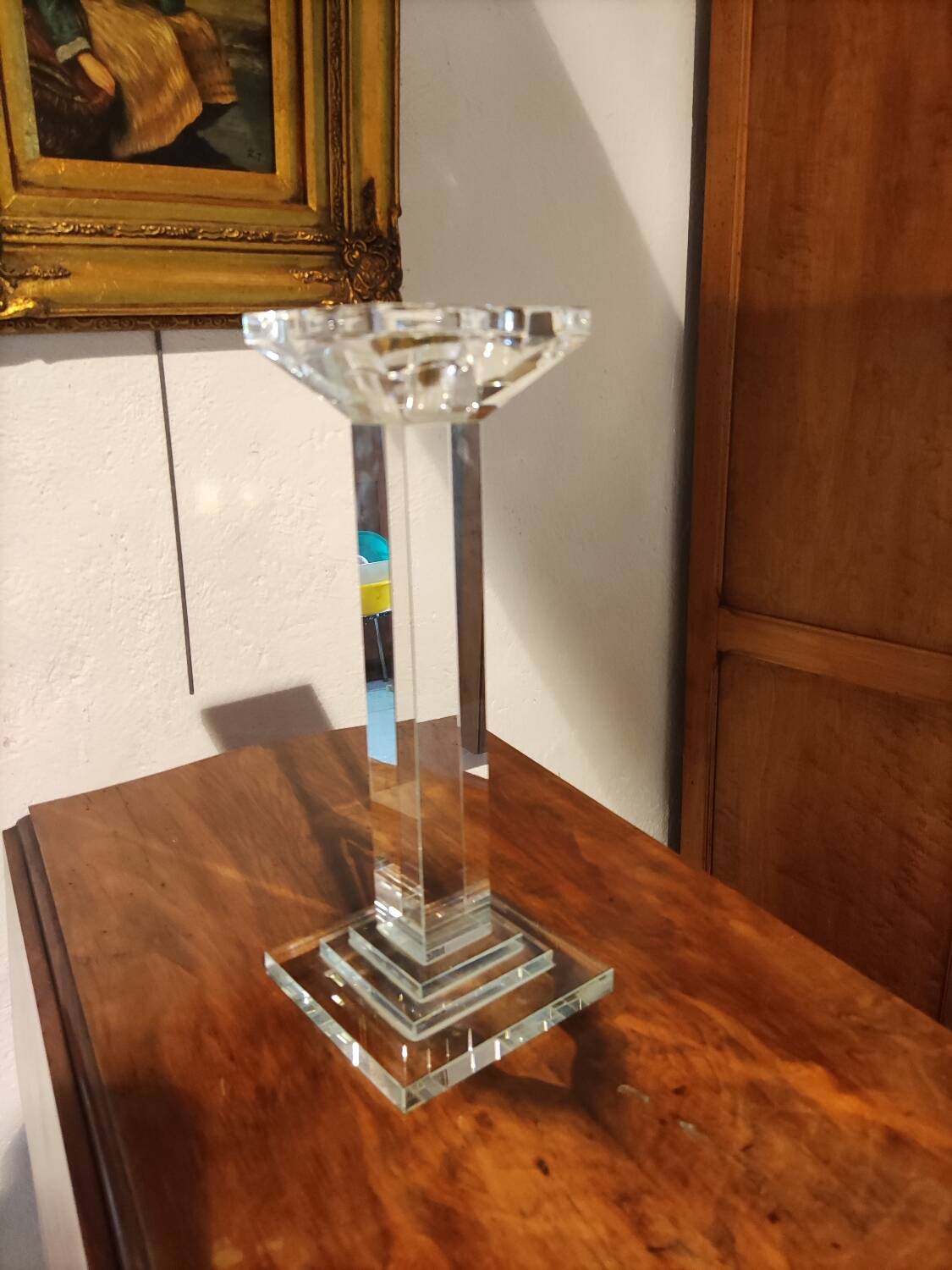 Large Crystal Candle Holder - Contemporary