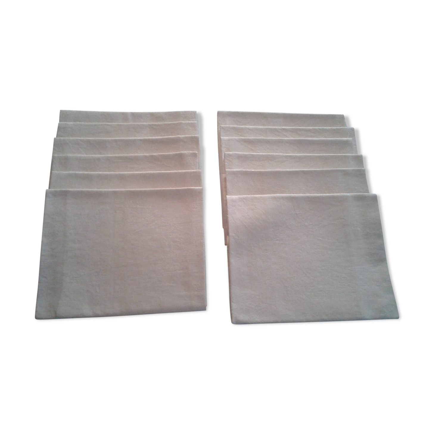 12 towels damask fabric Lin /Soie .decors foliage and coat of arms