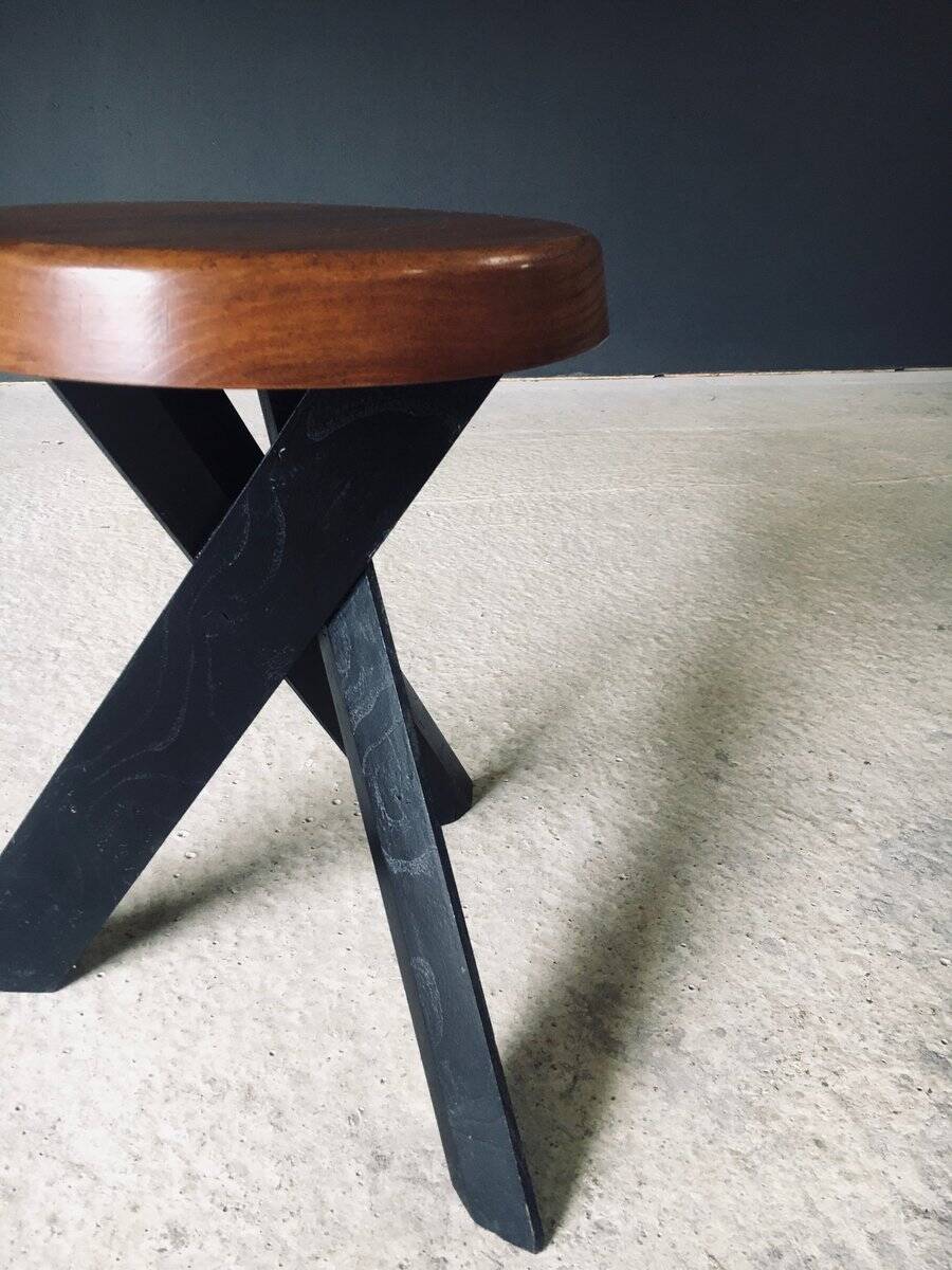 Modernist S31 Stool by Pierre Chapo, France, 1970s