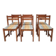 6 vintage 1970s pine Maison Regain chairs