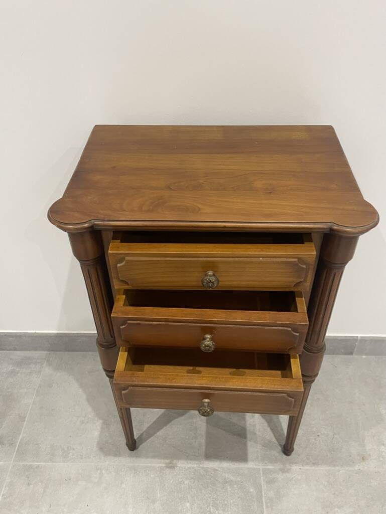 Natural wood bedside