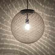 Vintage swirling Murano glass pendant lamp La Murrina, Italy, 1970s