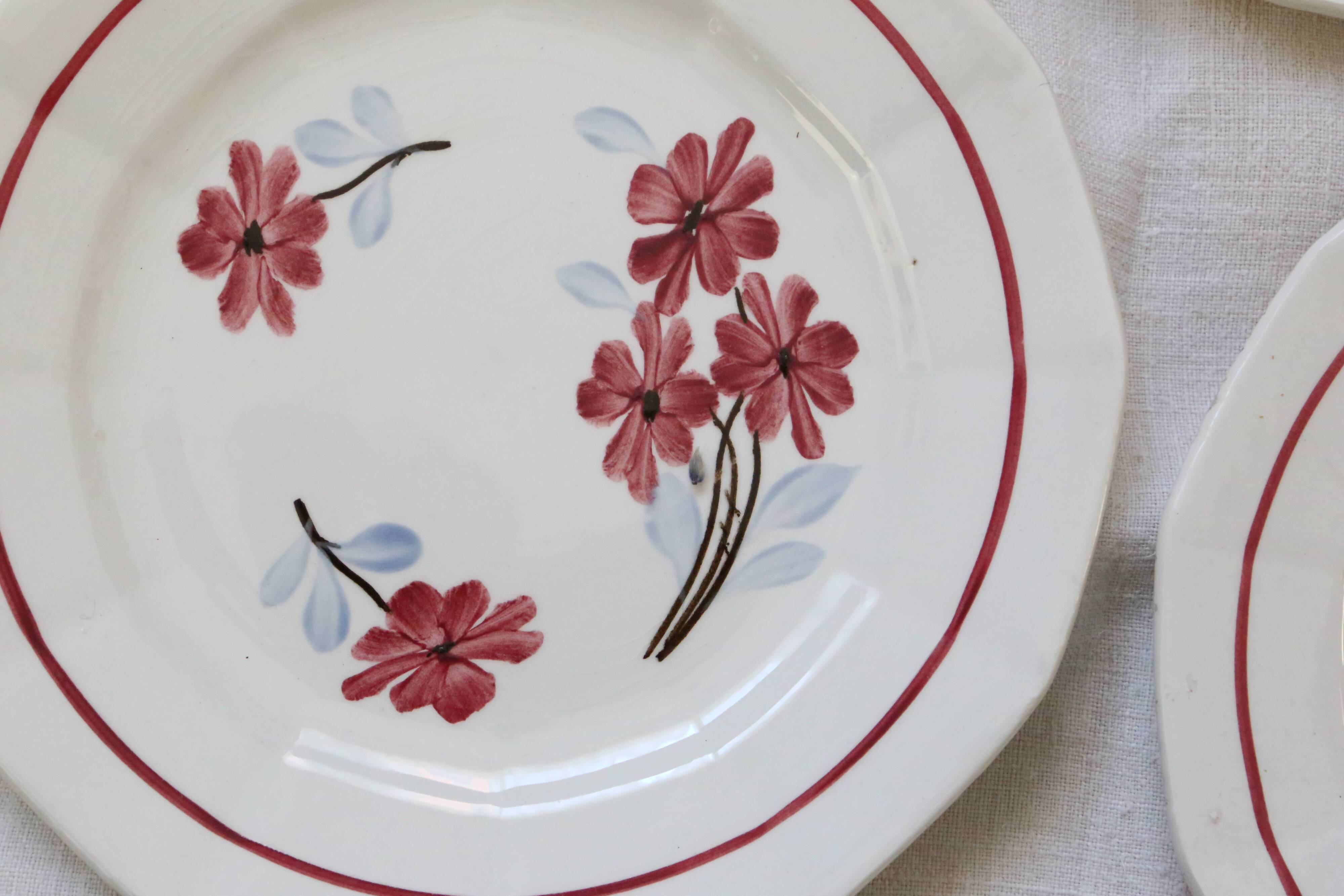 Dessert plates x 4, 1930, Céranord