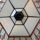 Large vintage suspension Artistar in Tiffany stained glass style, circa 1998.