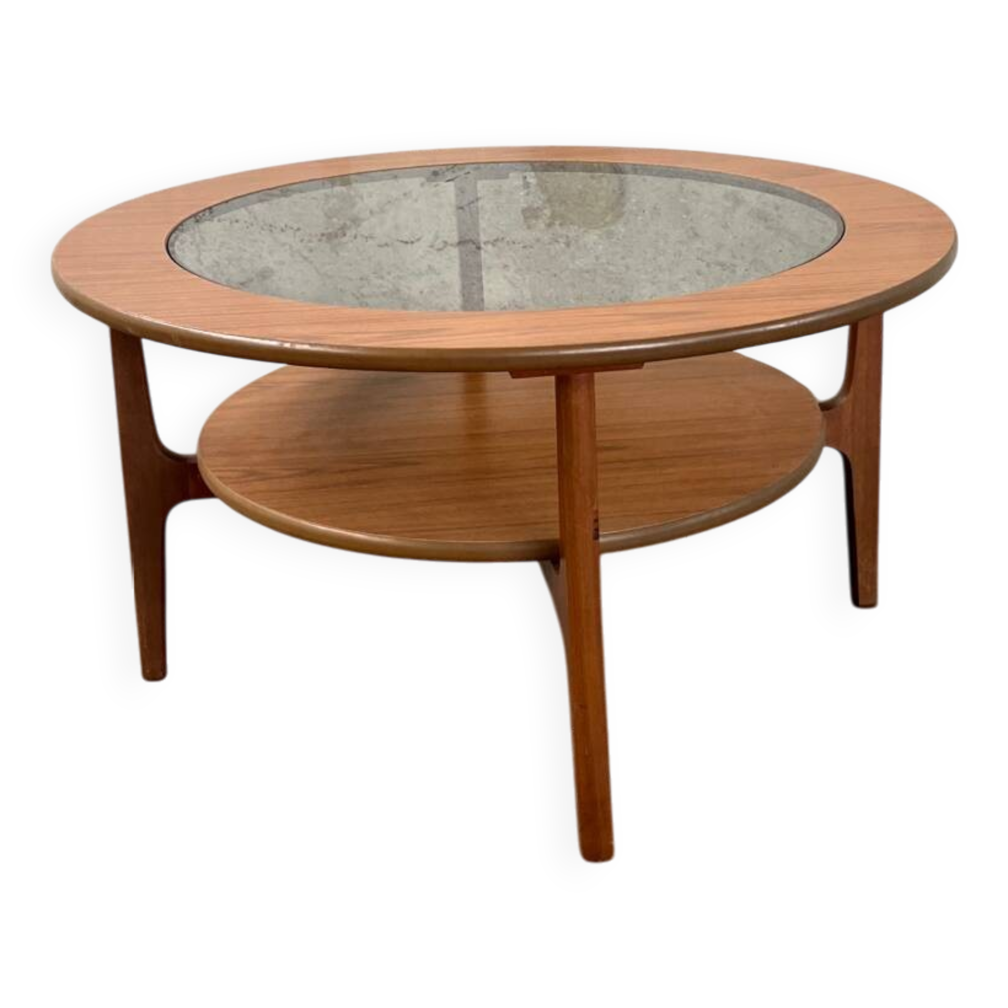 Mid-Century Retro Round Coffee Table by Schreiber 1960s